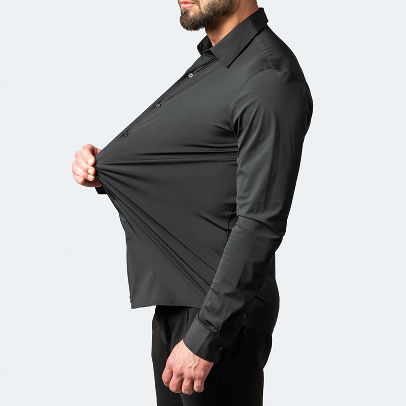 Camicia Anti-Piega con Tessuto Elasticizzato