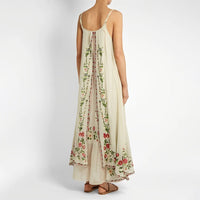 Vestito Maxi a Strati Elegante per Donna, Abito Lungo Senza Maniche