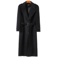 Cappotto lungo monopetto in lana