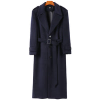 Cappotto lungo monopetto in lana