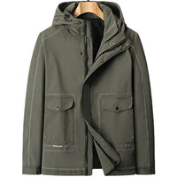 Giacca con cappuccio uomo con tasche a pattina per taglie forti