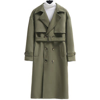 Trench lungo in poliestere per uomo taglie forti