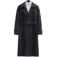 Trench lungo in poliestere per uomo taglie forti