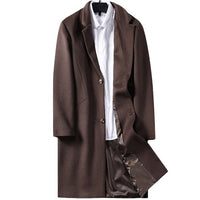 Cappotto monopetto di lana misto lunghezza media