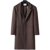 Cappotto monopetto di lana misto lunghezza media