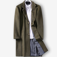 Cappotto monopetto di lana misto lunghezza media