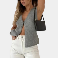Top Estivo Largo Donna in Poliestere