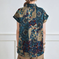 Camicia da donna in cotone leggero floreale