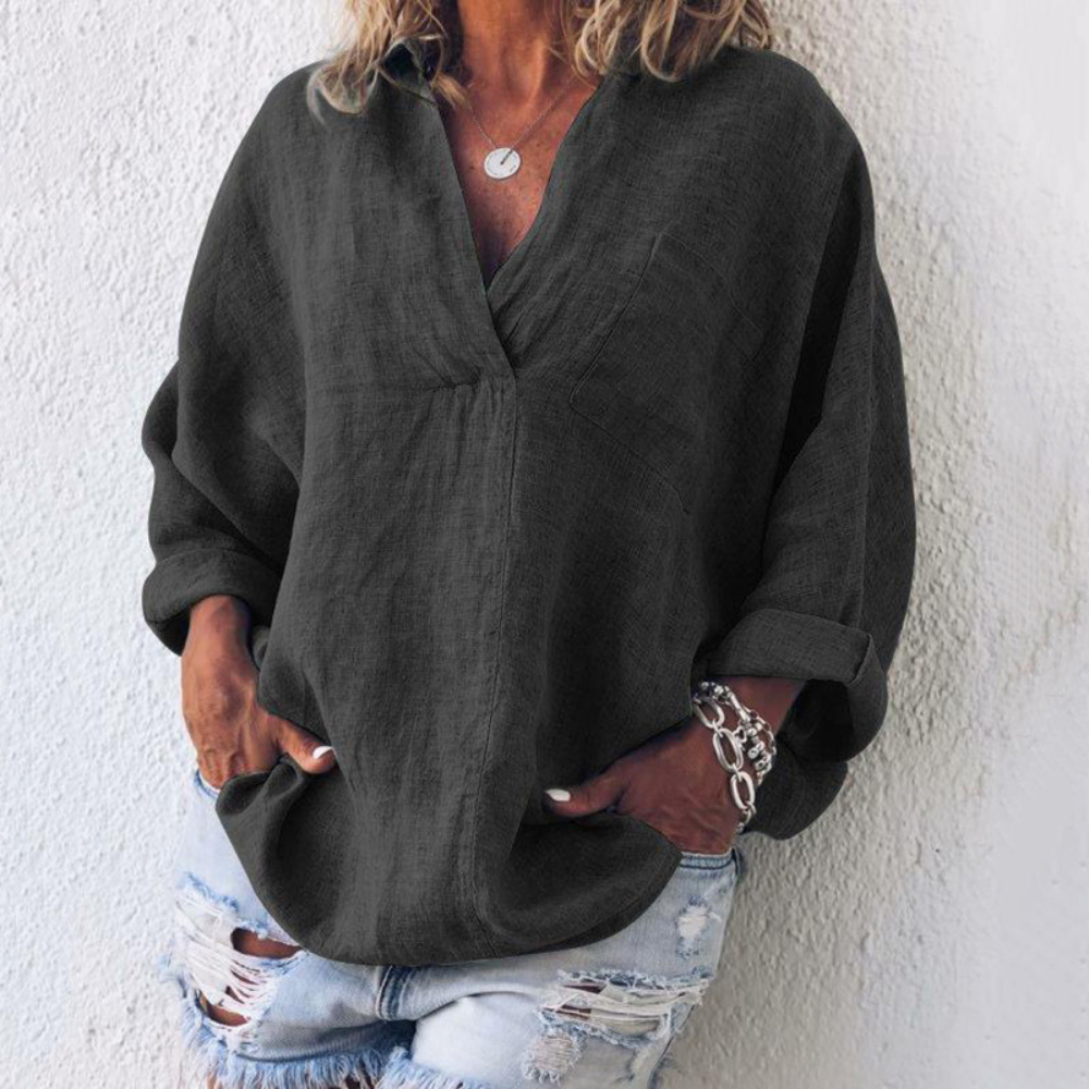 Blusa oversize da donna in poliestere
