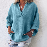 Blusa oversize da donna in poliestere