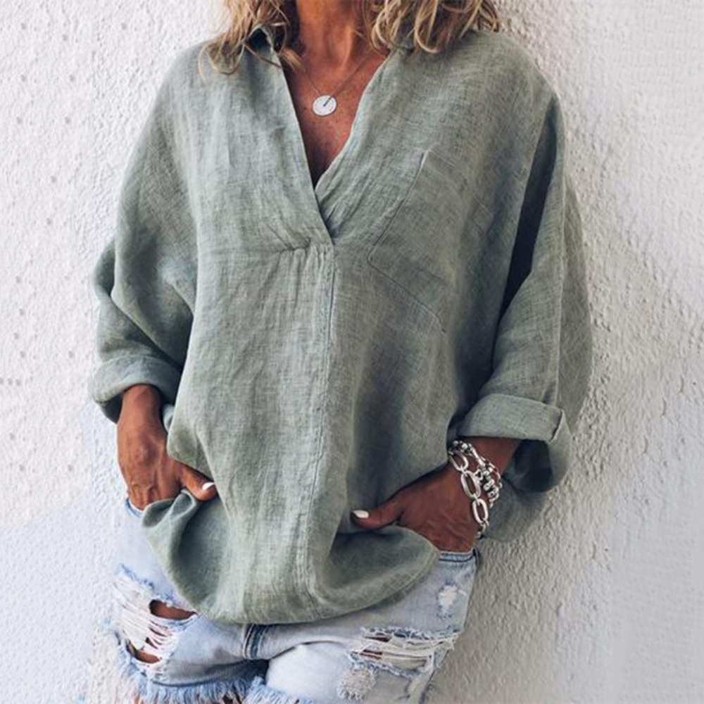 Blusa oversize da donna in poliestere