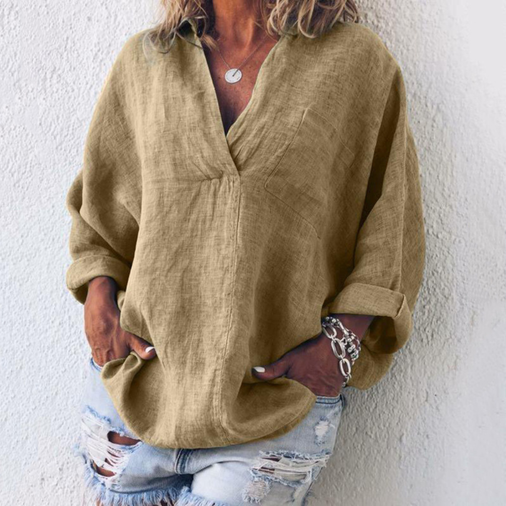 Blusa oversize da donna in poliestere
