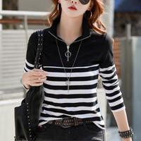 Maglietta in Cotone a Righe da Donna