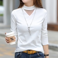 Camicia in Cotone con Scollo a V