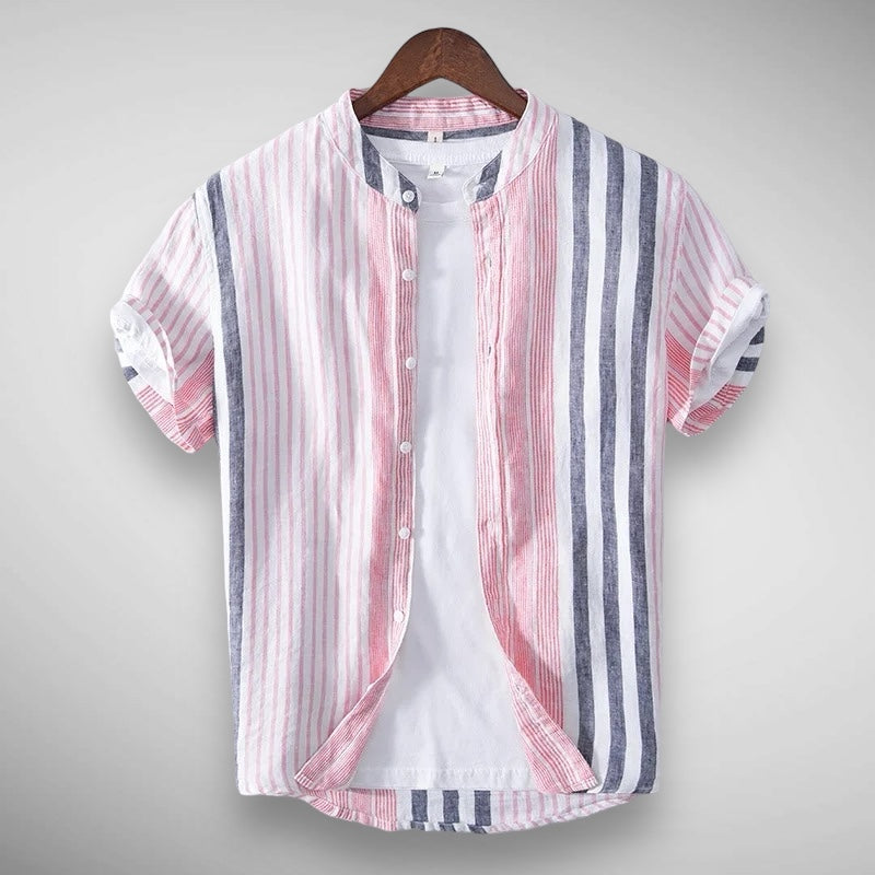 camicia lino estiva, camicia colletto alla coreana, camicia lino uomo, camicia leggera estiva, mens summer shirts, linen shirt, mens linen shirts, mens casual shirts, linen button down shirt, mens short sleeve shirts, camicie estive da uomo, camicia di lino, camicie di lino da uomo, camicie casual da uomo, camicia button down in lino, camicie a maniche corte da uomo