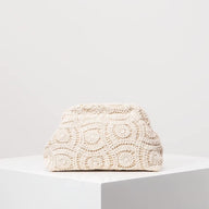 Clutch con trama intrecciata e chiusura magnetica