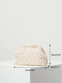 Clutch con trama intrecciata e chiusura magnetica