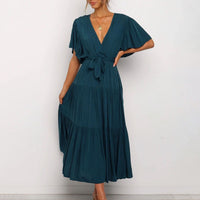 Vestito Midi Casual per Donna, Vestibilità Elegante e Tessuto Traspirante
