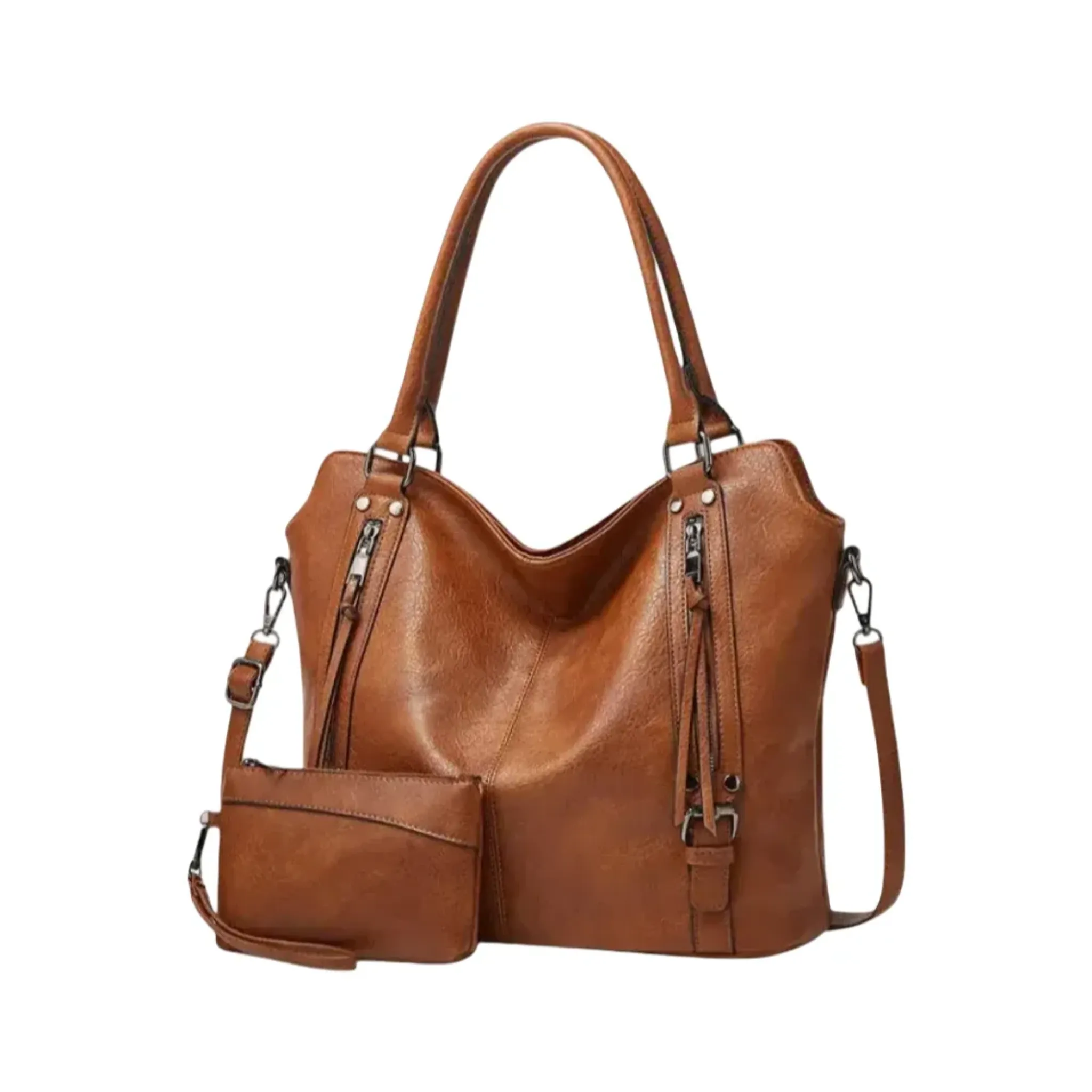 Borsa Tote Quotidiana con Cerniera Frontale