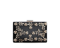 Clutch Bag Floreale con Perline | Tracolla Removibile