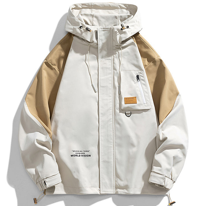 giacca con cappuccio uomo, giacca primavera autunno, giacca antivento uomo, giacca casual uomo, giacca taglie forti uomo, giacca con cappuccio uomo casual antivento adatta alla stagione primavera autunno, comoda anche per taglie forti uomo, modello essenziale pratico per un look versatile ed informale, ideale per tempo ventoso, fresca o mite, stile sobrio e funzionale da usare quotidianamente