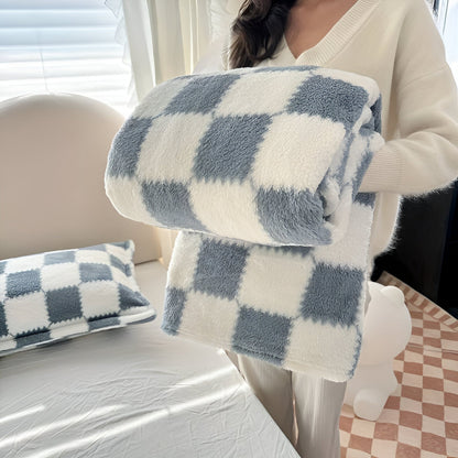 PlaidFashion® Couverture en Polaire à Motifs Carreaux Colorés pour un Confort Élégant