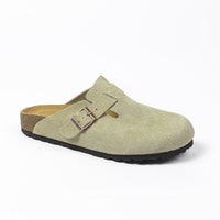 Clogs in pelle scamosciata Light Olive Classic