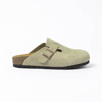 Clogs in pelle scamosciata Light Olive Classic