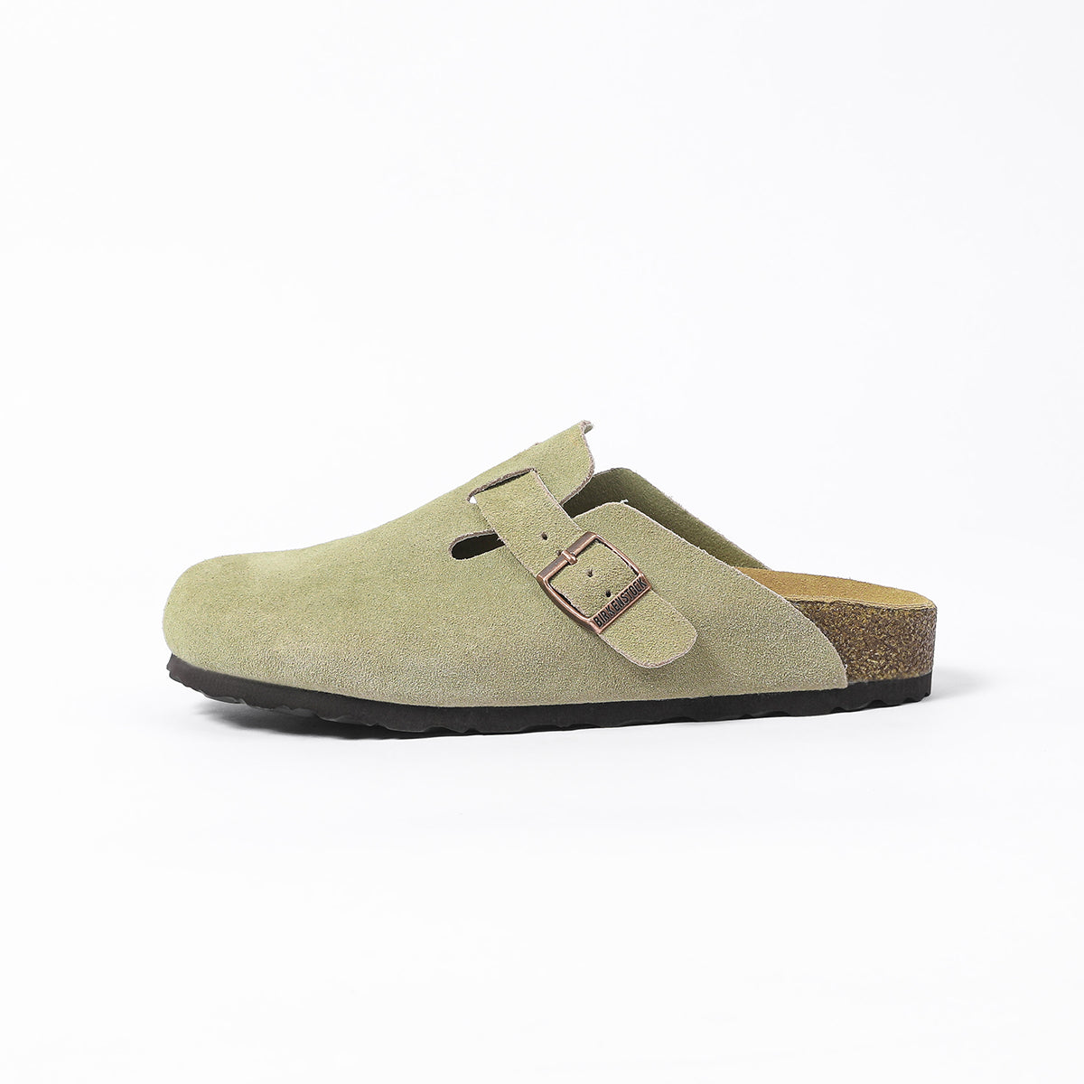 Clogs in pelle scamosciata Light Olive Classic