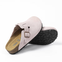 Clogs in Pelle Scamosciata Rosa