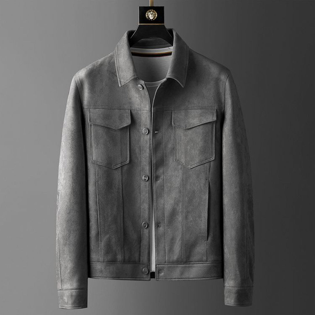 Veste Uomo in Pelle Scamosciata UrbanStyle – Eleganza e Comfort uniti