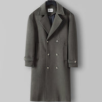 Cappotto Doppiopetto Classico in Misto Lana per Uomo Taglie Forti