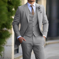 Abito Elegante Tre Pezzi in Misto Poliestere-Cotone
