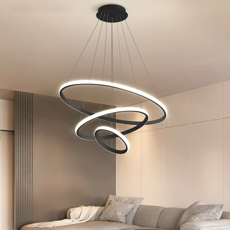 Ariana® Élégante Suspension LED en Anneaux