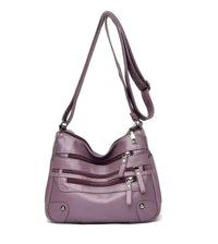 Borsa a Tracolla con Tasche Multiple e Tracolla Regolabile in Pelle Vegana