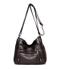 Borsa a Tracolla con Tasche Multiple e Tracolla Regolabile in Pelle Vegana