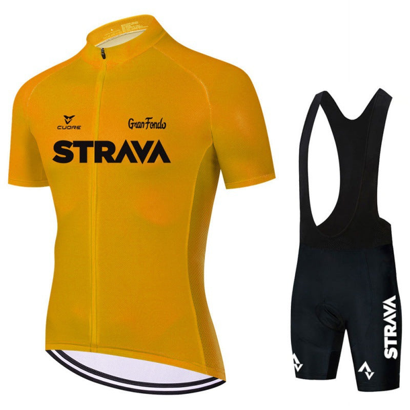 Set Combinato Abbigliamento Ciclismo Uomo con Maglia e Pantaloni Traspiranti