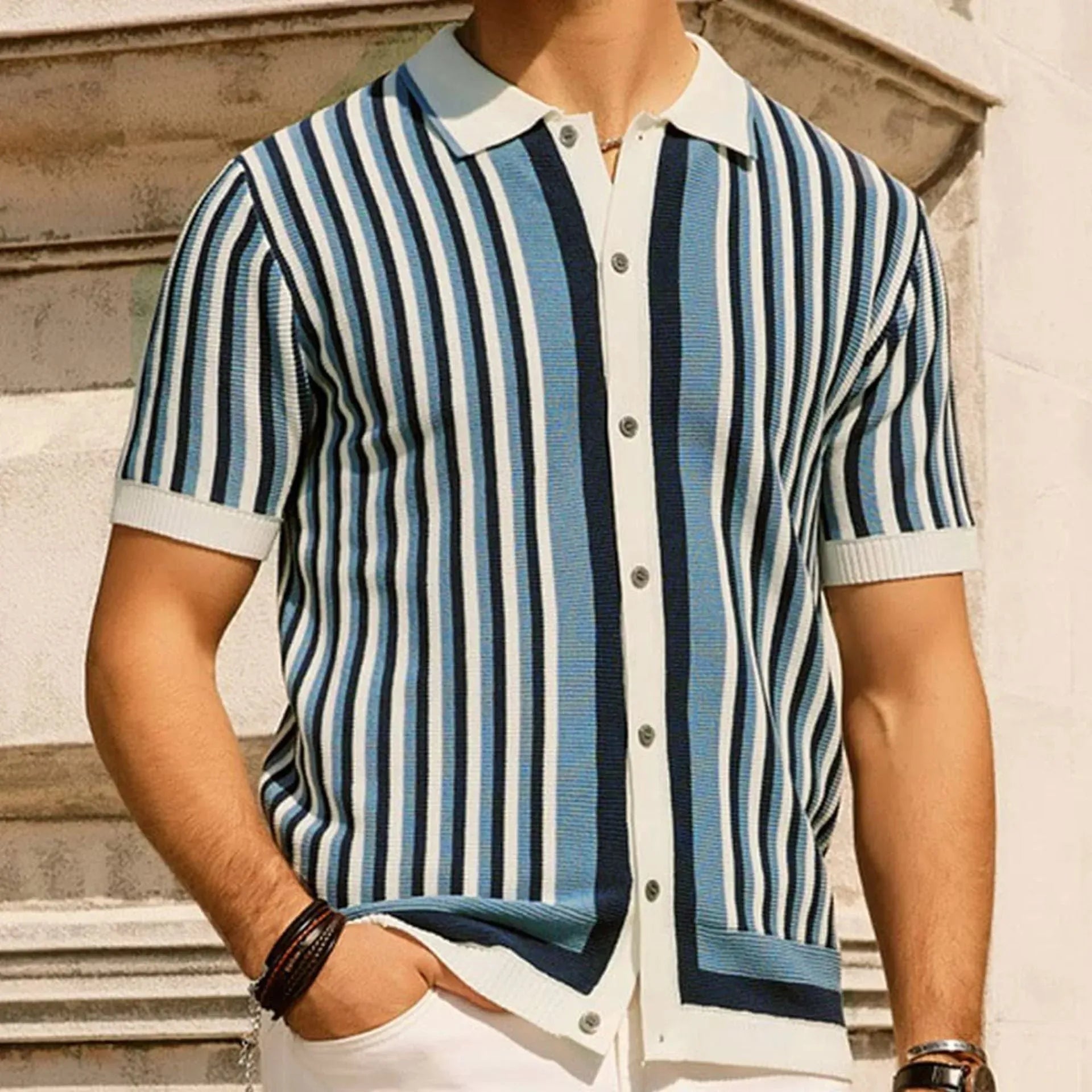 Maglia Uomo in Tencel Lavorata a Maglia