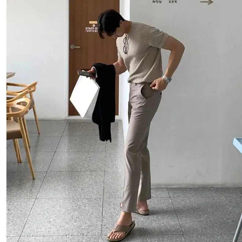 Leisure ™ | Maglione Lavorato a Maglia con Stampa a Righe