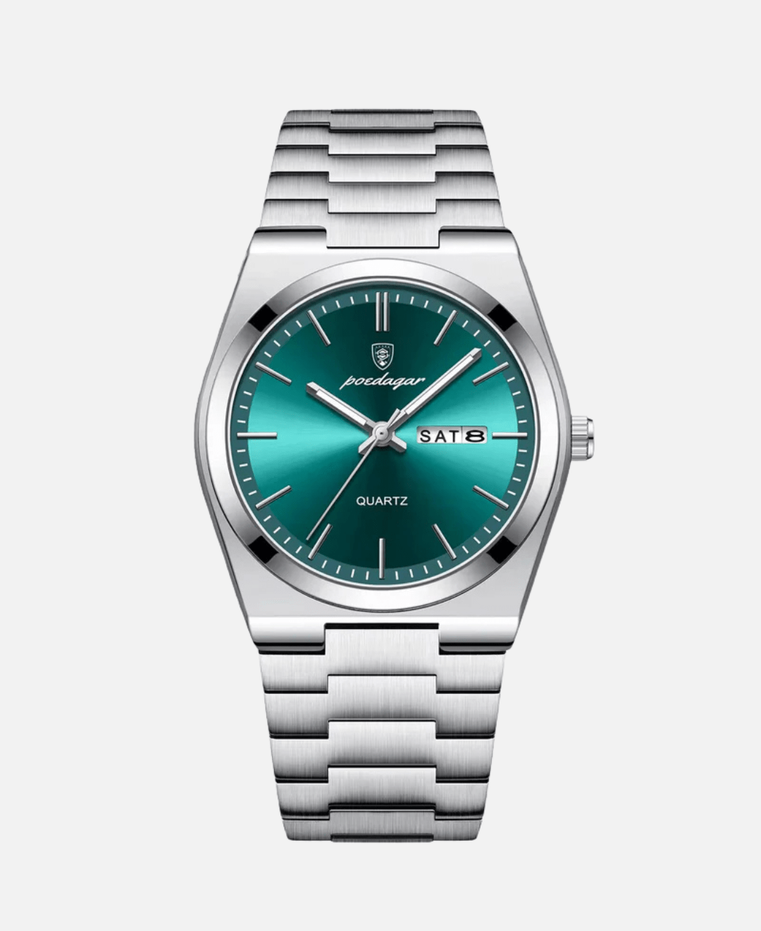 orologio da polso, orologio uomo acciaio, orologio elegante, orologio verde, orologio al quarzo, orologio impermeabile, orologio datario, orologio acciaio inossidabile, orologio analogico. Orologio da polso da uomo elegante in acciaio inossidabile con quadrante verde, movimento al quarzo, impermeabile, analogico, dotato di datario, pensato per un look sofisticato e moderno, adatto sia per uso quotidiano che occasioni formali.