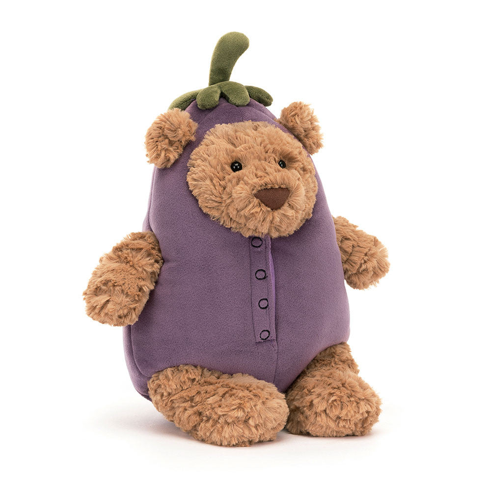 Orsetto di peluche | Peluche Eggplant Bear | Orsetto Melanzana | Peluche Carina