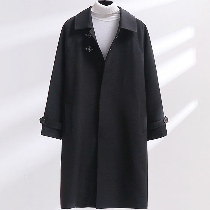 Trench Coat Uomo Oversize con Fibbia