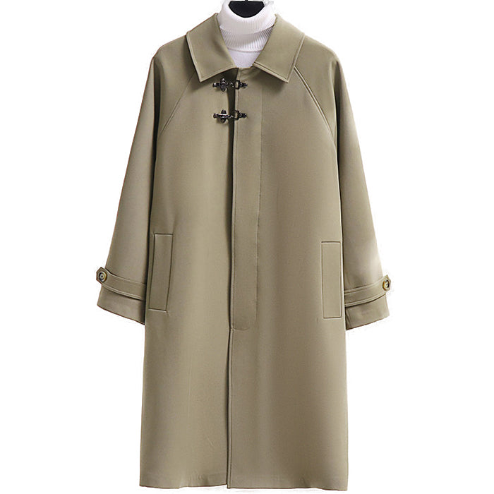 Trench Coat Uomo Oversize con Fibbia