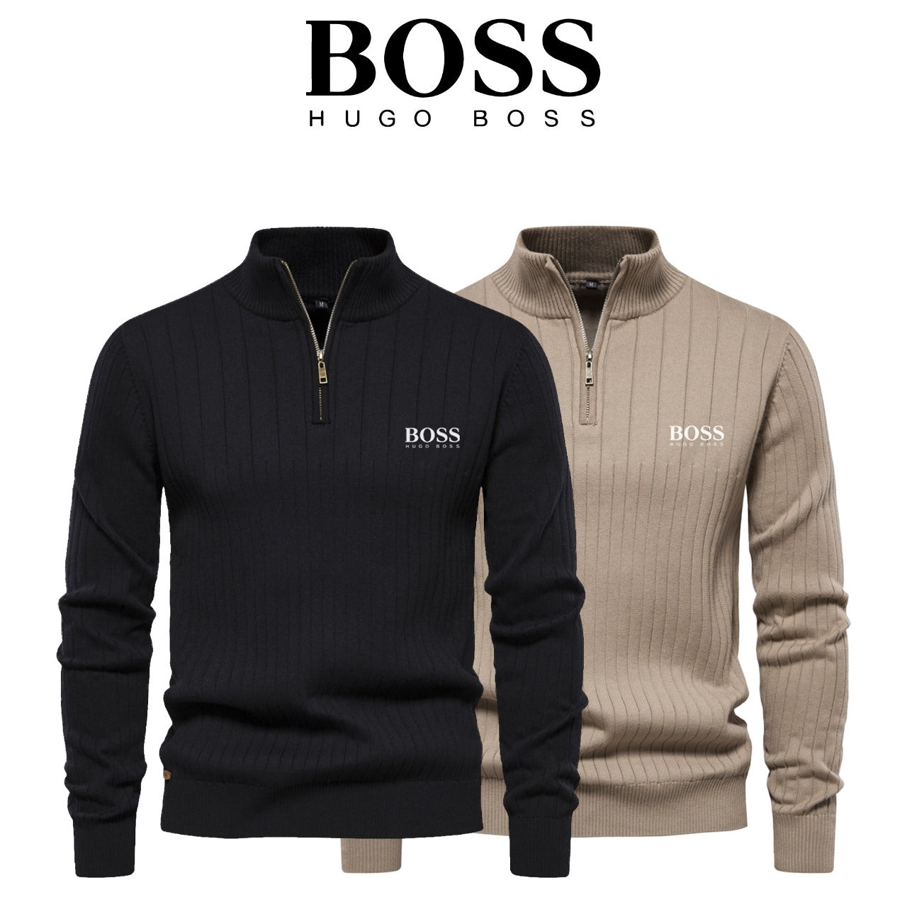 Ᏼοѕѕ – Maglia Uomo Maniche Lunghe in Cotone | Eleganza Versatile Tutto l’Anno