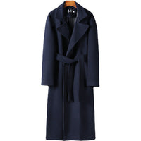 Cappotto lungo in lana extra lunghezza per uomo taglie forti