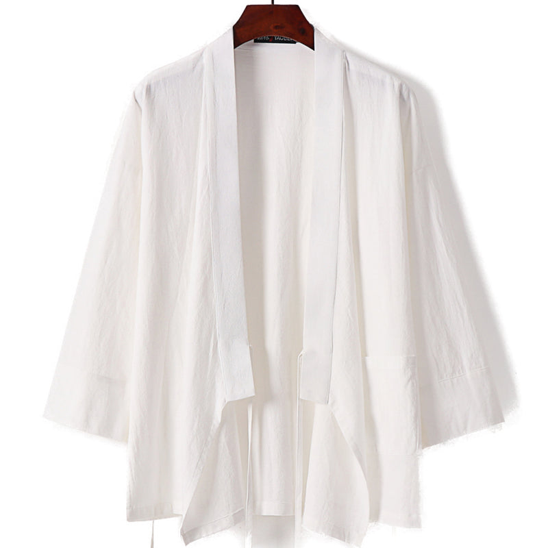 Giacca Kimono Uomo Taglie Forti Con Cintura