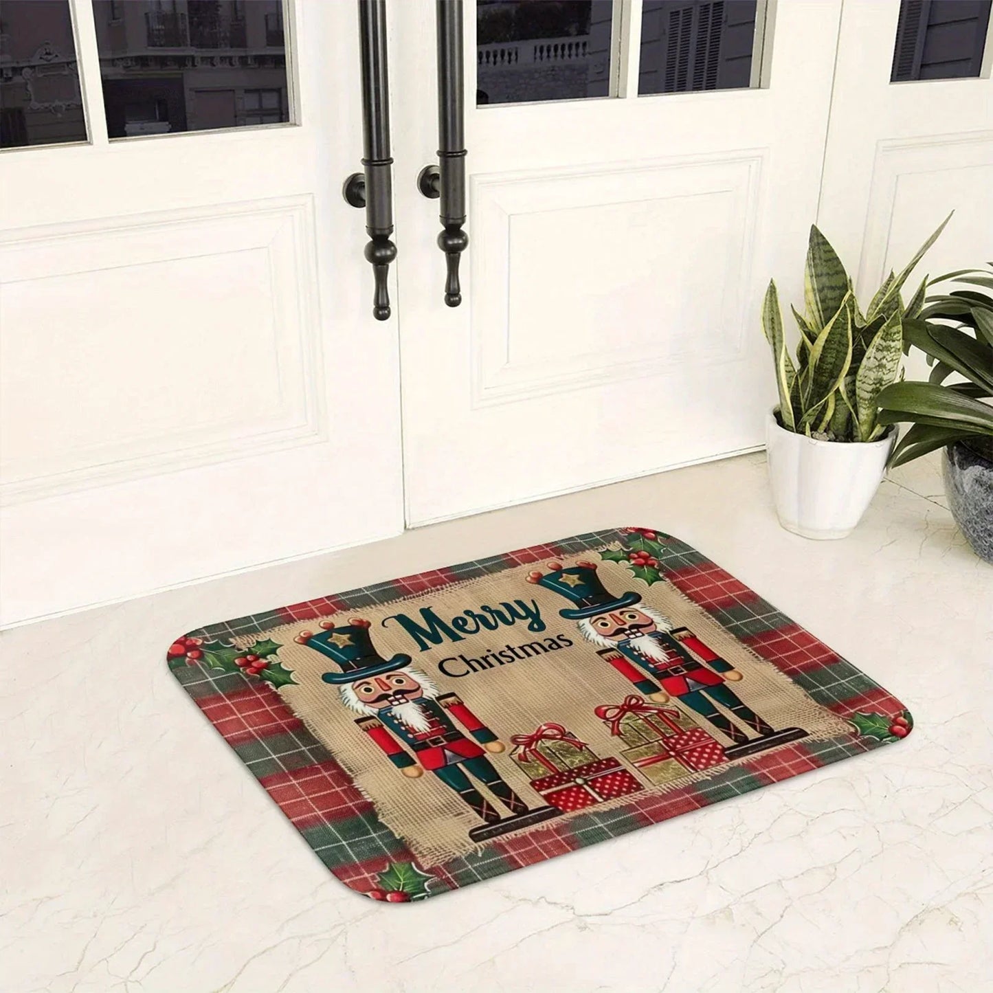 Latello FestivGleam® Tapis de Porte Décoratif pour une Élégance Festive