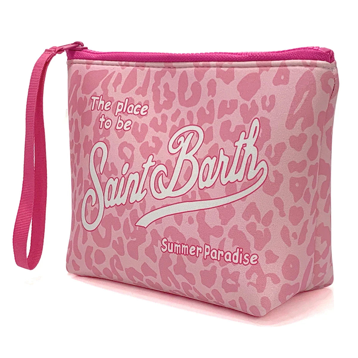 Pochette a righe con chiusura zip