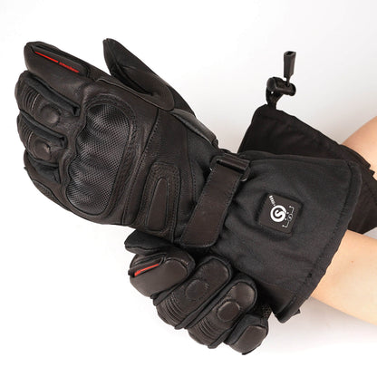 Gants de Moto Chauffants en Cuir de Mouton MotoHeat®