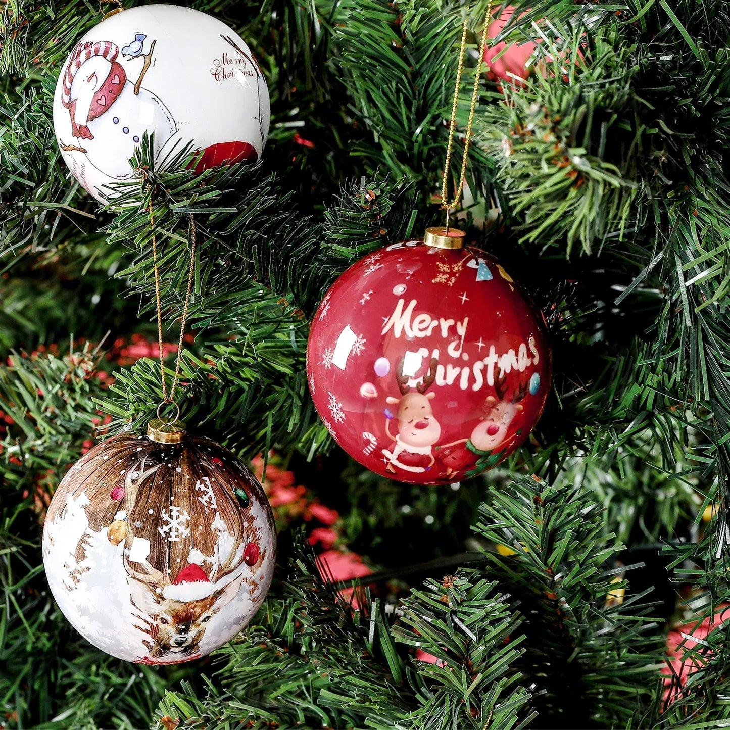 Boules de Noël LunaLuxe® de qualité supérieure pour une décoration festive